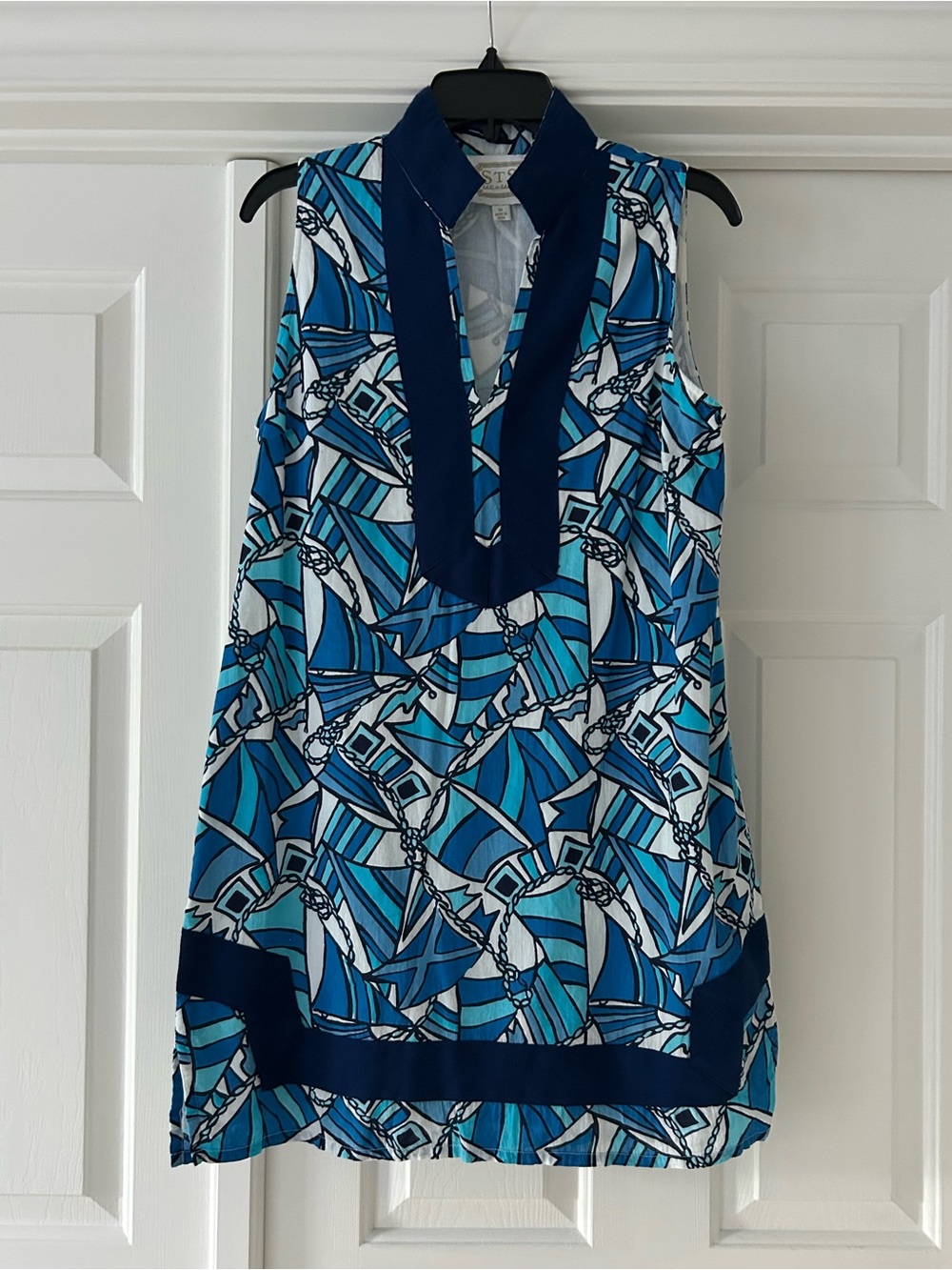 Sail to Sable Tunic Dress Sleeveless Cotton
Blue Women’s M